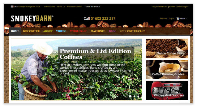 Client Website: - http://www.smokeybarn.co.uk/
